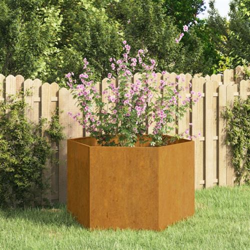 Vidaxl Jardinière Rouillé 60X60x45 Cm Acier Corten - Image 3