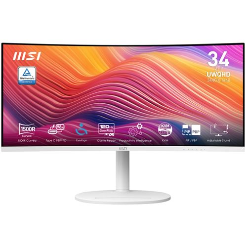 Msi Blanc 34" Led - Modern Md342cqpw - Image 4