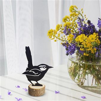 Décoration en métal pour oiseaux, décor de jardin Silhouette d'oiseaux pour  l'extérieur