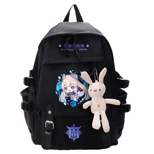 Sac à Dos Genshin Impact pour Garçon et Filles (SD1361) 32*13*45 cm Noir