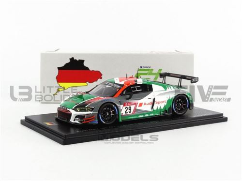 Voiture Miniature de Collection SPARK 1-43 - AUDI R8 LMS GT3 - Audi Sport Team 24H Nurburgring 2020 - Green / White - SG685