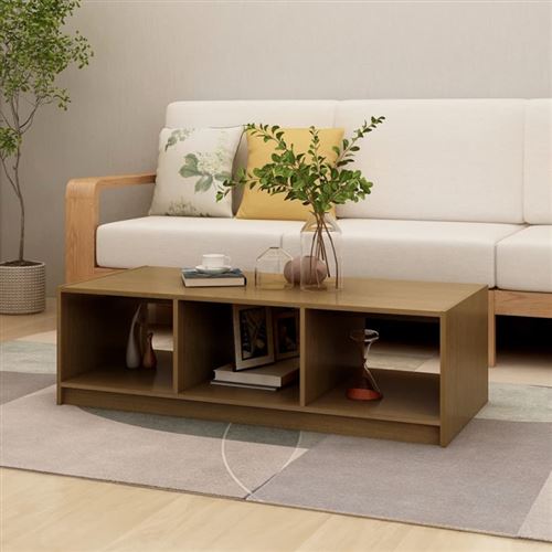 Vidaxl Marron Table Basse - Miel - Image 3