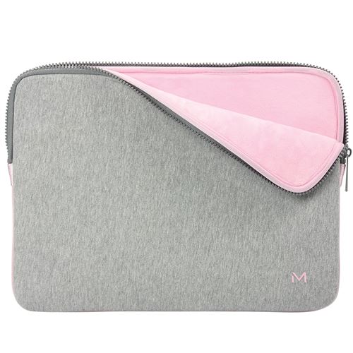 Mobilis Skin - Beschermhoes notebook - traagschuim - 12.5 - 14 - grijs, roze