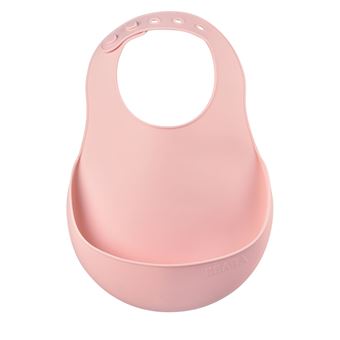 Bavoir silicone old pink - 1
