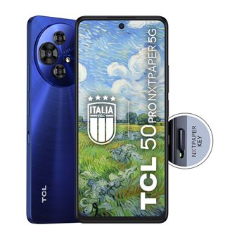 TCL 50 PRO NXTPAPER - 5G smartphone - double SIM - RAM 8 Go / Mémoire interne 512 Go - microSD slot - 6.8" - 2460 x 1080 pixels (120 Hz) - 3 x caméras arrière 108 MP, 8 MP, 2 MP - front camera 32 MP - bleu nuit - 1