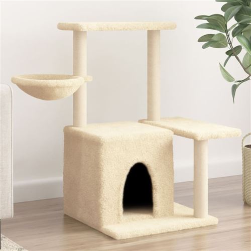 Meilleurs prix pour vidaXL Arbre à Chat avec Griffoirs en Sisal, Griffoir pour Chat avec Poteaux, Tour pour Chat, Arbre à Grimper pour Chat Intérieur, Crème 83 cm