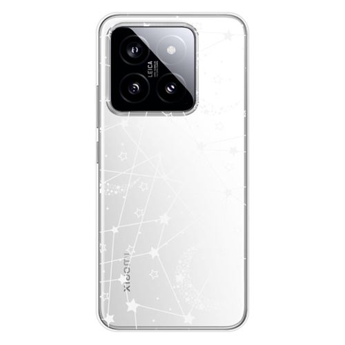 Coque en silicone imprimée compatible Xiaomi 14 Pro Lignes étoilées