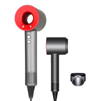 Sèche-cheveux professionnel SZSMART, adapté à tous types de cheveux, avec cordon de 1,8 m et 1 embout de séchage - Rouge - 1