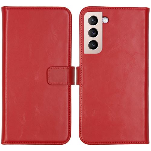 Étui de téléphone portefeuilen cuir véritabSamsung Galaxy S22 Plus - Rouge Selencia