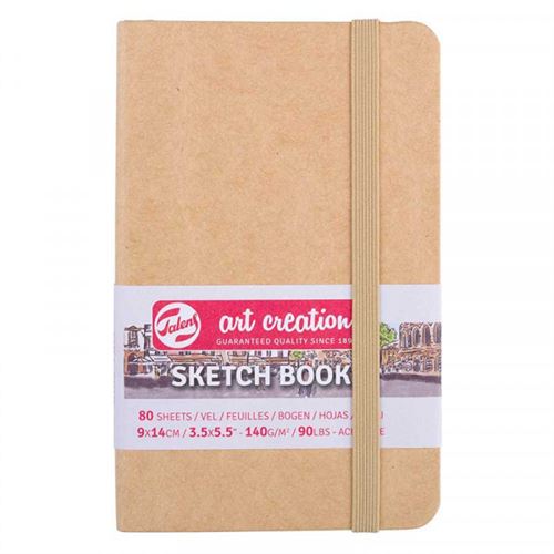 Carnet Croquis 9x14 cm - 80 feuilles - 140g - Kraft - Royal Talens