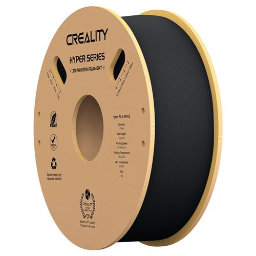 Filament d'impression 3D PLA Creality Hyper Series 1,75 mm 1 kg Noir