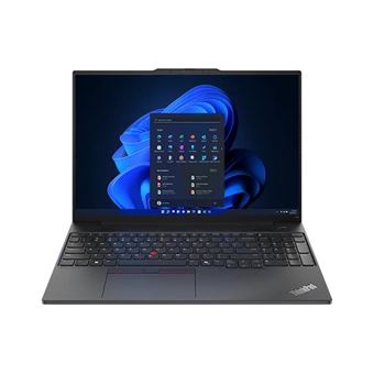 Lenovo ThinkPad E16 Gen 2 21MA - Conception de charnière à 180 degrés - Intel Core Ultra 7 - 155H / jusqu'à 4.8 GHz - Win 11 Pro - Intel Arc Graphics - 16 Go RAM - 512 Go SSD TCG Opal Encryption 2, NVMe - 16" IPS 1920 x 1200 - Gigabit Ethernet - Wi-Fi