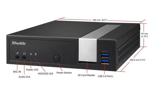 Shuttle XPC slim DX30 - Celeron J3355 - 0 Mo - 0 Go