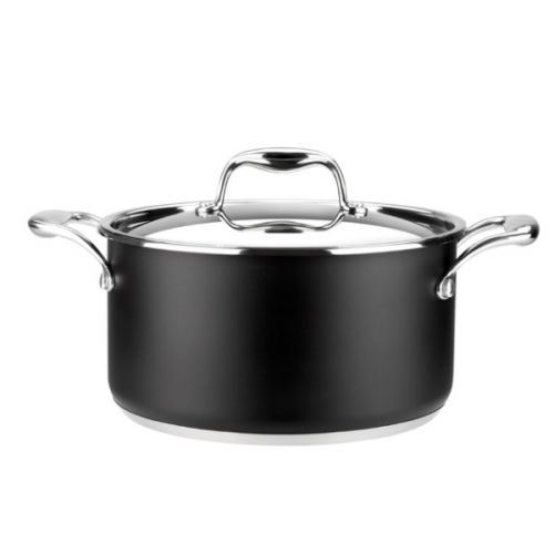 Casserole avec Couvercle Magefesa Prisma 28 cm Noir