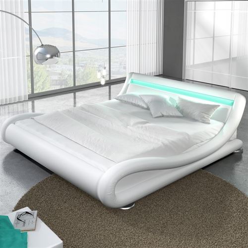 Lit design LED Julia - 180x200 - Blanc