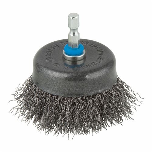 Brosse Wolfcraft m&eacute;tallique soucoupe diam&egrave;tre 75 mm 6005500135