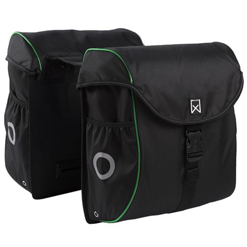 Willex Sacoches de vélo 38 L Noir et vert 16104