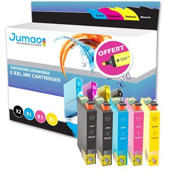 5 Cartouches Jet D Encre Jumao 29xl Compatibles Pour Epson Expressionhome Xp235 Toner Couleur Achat Prix Fnac