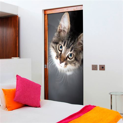 Papier-peints pour porte - Charming Kitten - 90x210 - -