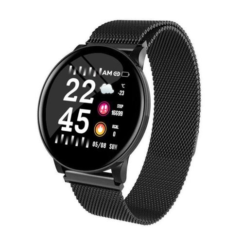  Montre Connect&eacute;e Chronus W8 IP67 &Eacute;tanche Fitness Tracker-Noir-Chronus 