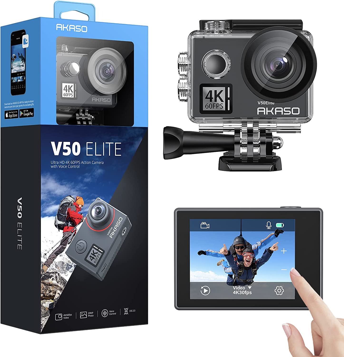 Kit d'accessoires pour caméra d'action, sangle de tête, support de poitrine réglable pour téléphone GoPro DJI Osmo SJCAM AKASO insta360  44