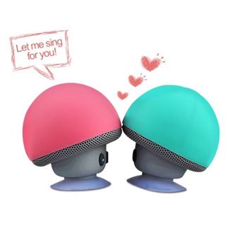 Enceinte Champignon Bluetooth pour INTEX Aqua Secure Smartphone Ventouse Haut-Parleur Micro Mini (ROSE) - 1