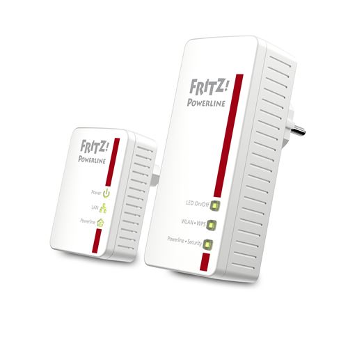 AVM FRITZ!Powerline 540E - Bridge - 2-poorts switch - HomePlug AV (HPAV) - 802.11b/g/n - 2,4 GHz - aansluitbaar aan muur