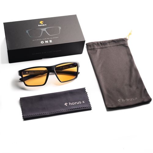 Horus X Lunettes Gaming Lunette Anti Lumiere Bleue Lunettes Ecran Jeux Video Console Ordinateur PC Accessoire Gamers Esport Anti Fatigue Oculaire ONE Amber Lunettes sport Achat prix fnac