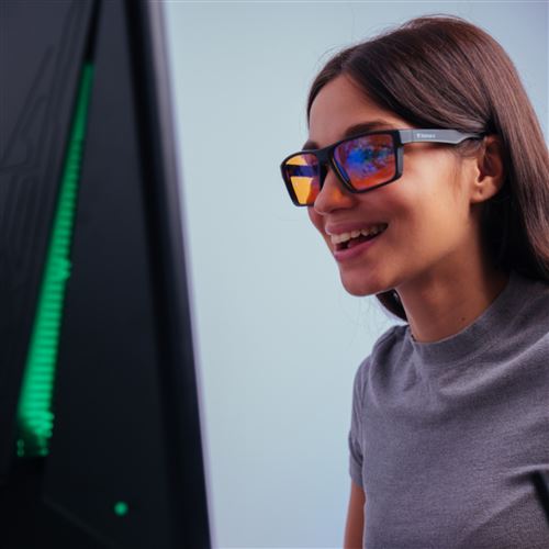 Horus X Lunettes Gaming Lunette Anti Lumiere Bleue Lunettes Ecran Jeux Video Console Ordinateur PC Accessoire Gamers Esport Anti Fatigue Oculaire ONE Amber Lunettes sport Achat prix fnac