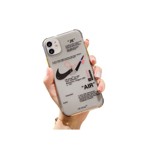 Coque en TPU pour iPhone 12 créative Logo de Nike- noir
