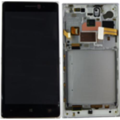 Ecran tactile + LCD avec contour gris foncé de remplacement pour Nokia Lumia 830