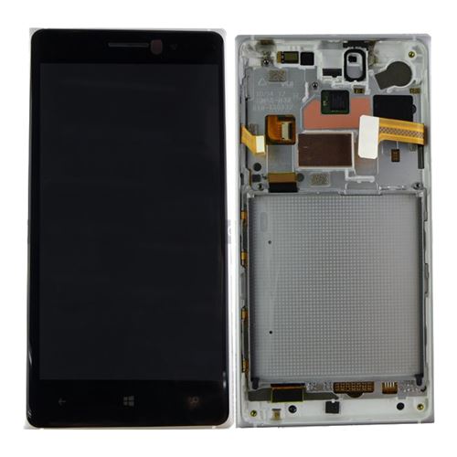 Ecran tactile + LCD avec contour gris foncé de remplacement pour Nokia Lumia 830