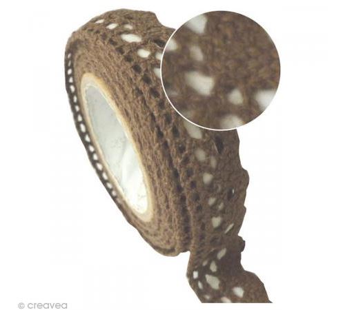 Lace tape Chocolat 17 mm x 2,5 m