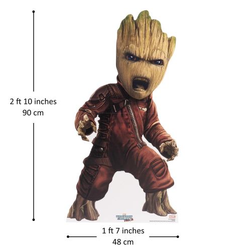 Guardians Of The Galaxy Marvel Decoupe En Carton Bebe Groot Des Gardiens De La Galaxie 2 Multicolore Autocollants Muraux Top Prix Fnac