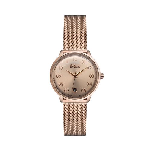 LEE COOPER Montre analogique bracelet acier en mailles milanaises MIRAGE Cuivre