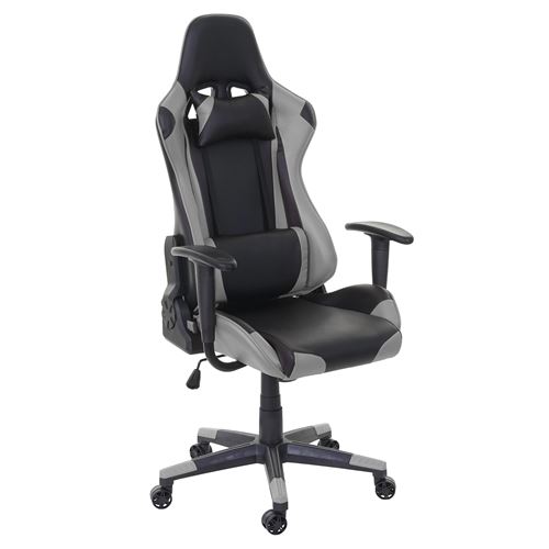 Chaise de bureau MENDLER HWC-D25 charge maximale de 150 kg similicuir noir gris