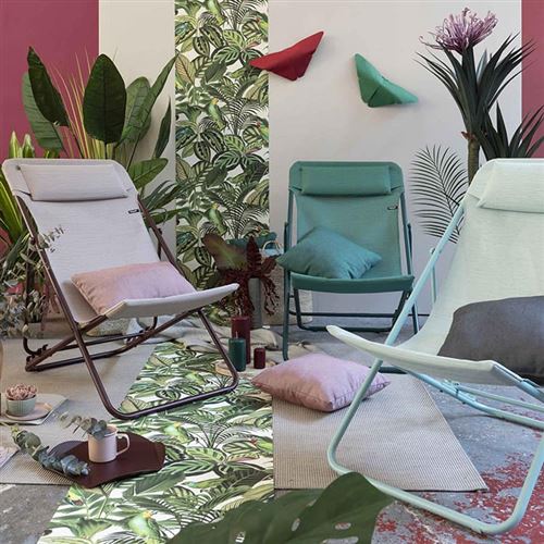 Lot De 2 Maxi Transat Plus Lafuma Ecume Mobilier De Jardin Achat Prix Fnac