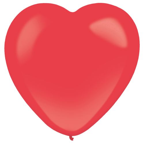 Amscan ballon coeur 30 cm latex rouge pomme 50 pièces