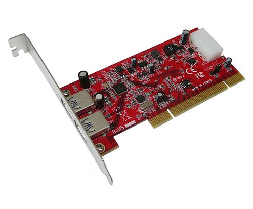 Carte PCI - 2 ports USB 3.0 Gamme Professionnelle