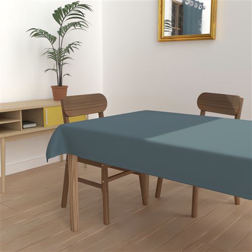 Nappe anti-tâches rectangle 140X240 cm ALIX bleu celadon