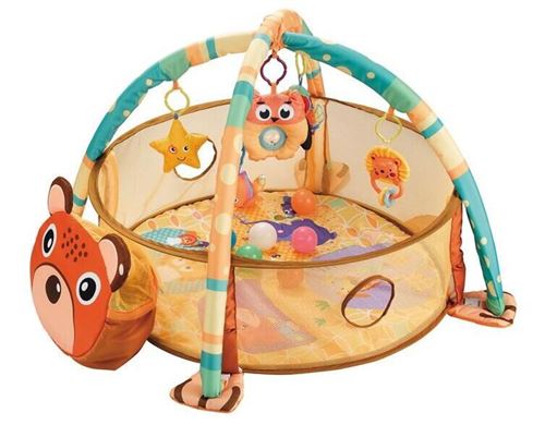 Tapis D'Éveil Pour Enfants Avec Des Petits Jouets Rouge , Dimensions: 90 x 90 x 65 cm