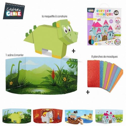 Coffret Mosaique En Mousse 3D 1840 Autocollants Princesse Pirate Jouet