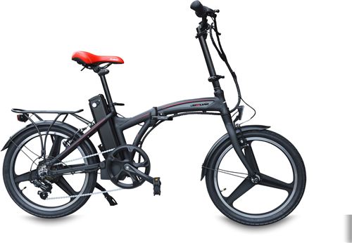 Vélo électrique 36V Lit pliable noir rouge