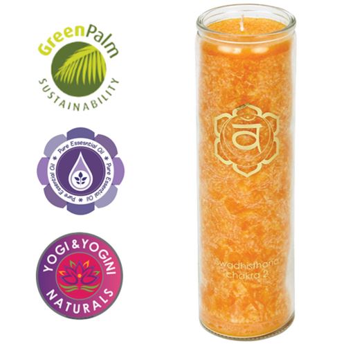 Bougie en stearine 100 heures - chakra 2