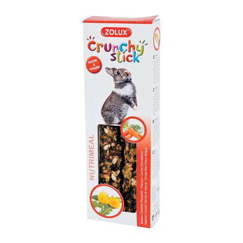 Comparer les prix de Zolux - Crunchy sticks pour lapins saveur carottes et pissenlit