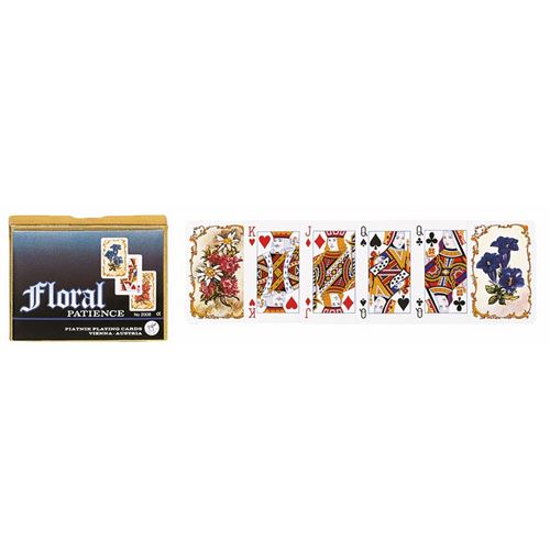 Coffret de 2 jeux de cartes FLORAL PIATNIK Multicolore