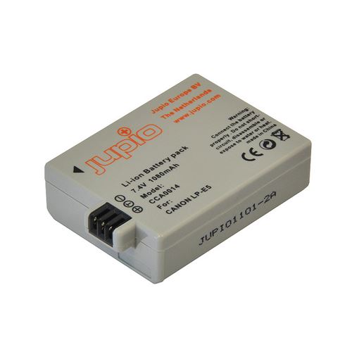 Jupio - Batterie - Li-Ion - 1080 mAh - pour Canon LC-E5E; EOS 1000, 450, 500, Kiss F, Kiss X2, Kiss X3, Rebel T1i, Rebel XS, Rebel XSi