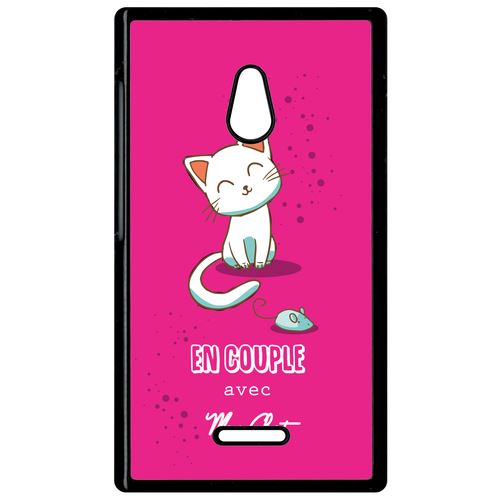 Coque Nokia X2 En Couple Avec Mon Chat Fond Rose