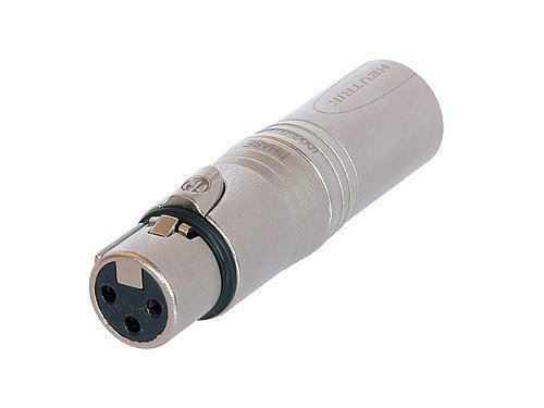 Neutrik Gris NA3FM XLR XLR adaptateur de câble – Adaptateur pour câble (XLR, XLR, Male Connector/FEMALE Connector, or, gris, -20 – 65 °C)