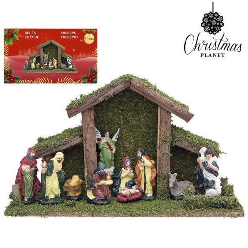 Creche de de Noël (9 pcs) - Figurines de Noël avec abri de jardin Décorations de Noël Crèche de Noël complète